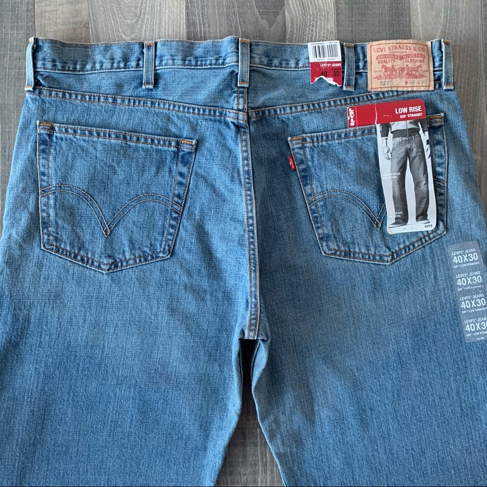 VTG 40x30 Levi's 529 Low Rise Straight Relaxed Fit Blue Jeans